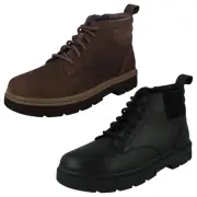 Boys Clarks Lace Up Ankle Boots - Lorcam Trail
