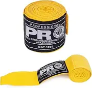 Generic PRO Superflex Wrist Elastic Mexican Style 180 Inch Hand Wraps, Yellow, Black