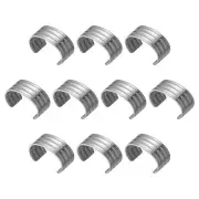 Leather Rope Clip, 100Pcs Cylindrical Crimping Cord Crimps, Silver Tone