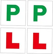 4Pcs Student Driver Car Magnets P Stickers Learner Driver Car Signs Durable Safe Driving Assistance for Drivers