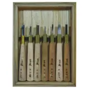 Michihamono 7 Piece Wood Carving Gouges & Chisels Woodblock Printing Tools Set