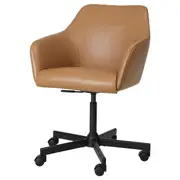 TOSSBERG / MALSKÄR swivel chair, Grann light brown/black