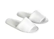 Open Toe Velour 28cm White Hotel Slipper x 100 Pairs