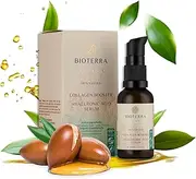[Bioterra] 100% Natural Face Serum with Collagen & Hyaluronic Acid - Moisturiser Serum with Rosemary & Jojoba Oil for All Skin Types - Anti-Wrinkle Serum for Facial Skin Care Products - Anti Aging Hydration Serum (30ml)