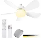 Socket Fan Light with B22 Base Extension, LED Light Socket Fan, Ceiling Fan with