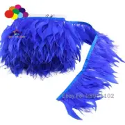 10Meter 8-12CM wide Sapphire Ostrich Feathers Goose Feather For Crafts Trims
