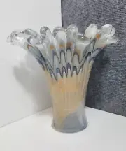 Tammaro Murano Style Glass Vase Multicolour