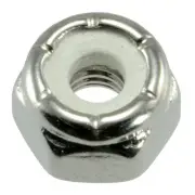 #8-32 Polished 18-8 Stainless Nylon Insert Lock Nuts (12 pcs.)