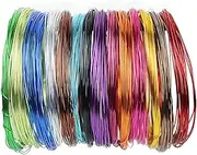 14 Rolls Colored Aluminum Craft Wire 1mm Flexible Metal Artistic Floral Jewelry Beading Wire for DIY Jewelry Craft Making, Each Roll 32.8 Feet, 14 Colors