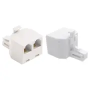 RJ11 2way/jack/female Y cable/cord/wire Splitter/Dulplex,Phone/Telephone 6P4C