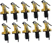 Cabilock 10Pcs Press Type Oil Bottle Pourers Leakproof Kitchen Stoppers for Oil and Vinegar Easy Control Pouring Nozzle Creative Bar Accessories