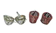 Napkin Rings KIM SEYBERT Barneys NYC Beaded 4 NEW NWT Copper Brass Whimsy Goth