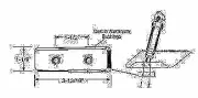 Camp Bennett Trim Zinc Tab Kit Anode w/Stainless Steel Screws 2/Pk BNT1