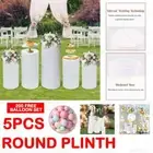 5pcs Wedding Round Cylinder Plinth Stand Party Flower Cake Display Plinths Stand