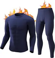 [CL convallaria] Thermal Underwear for Men, Ultra Soft Long Johns Set with Fleece Lined, Warm Base Layer Top and Bottom for Cold Winter