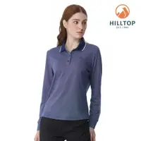 在飛比找蝦皮商城優惠-【HILLTOP山頂鳥】 長袖POLO衫 女款 藍｜PS15