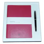 New Montblanc Classique Platinum Rollerball & #146 Red Notebook Gift Set 118910