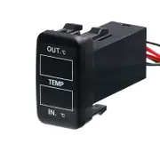 Dual Temperature Display Inside and Outside the Car Dual Temperature Sensor for Prado Prius Black