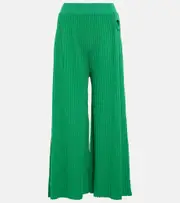 [Stella McCartney] Stella McCartney Ribbed-knit culottes AU 6 green