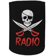 Alcohol Stubby Holder - Pirate Radio - Funny Novelty Birthday Gift Joke Beer Can Bottle Coolie