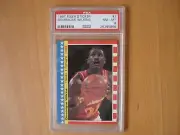 1987 FLEER STICKER DOMINIQUE WILKINS #7 PSA 8 NM-MT ATLANTA HAWKS SET BREAK!