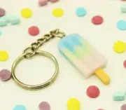 BLUE & GREEN ICE BLOCK KEYCHAIN Car Keys Mini Summer Party Cute Sweet Candy