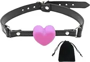 Love Mouth Gag Muzzle Adjustable Bondage Mouth Ball Fetish Slave Restraints Ballgag Breathable Gag Toys Ball Gag for Couples