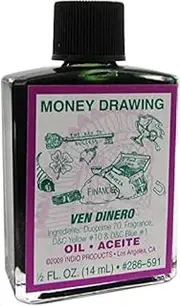 Indio Essential Oil, Money Drawing Oil - Cinnamon, Clove, Ginger, Basil, Mint - 0.5 fl. oz