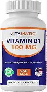 Vitamatic Vitamin B1 (As Thiamine Mononitrate) 100 mg - 250 Vegetarian Tablets