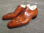 Men two Italian Leather Oxford Toe Cap Goodyear Welted Dress Shoes 12 medium