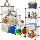 12 DIY Wire Storage Cubes Organizer Shelves Grid Organizer Wardrobe Bookcase