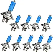 H7 10pcs 100W 12V Super Bright Fog Lights Halogen Bulb High Power Car Headlights Lamp Car Light Source White