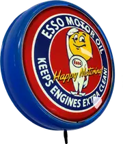 ESSO Motor Oil LED Bar Lighting Wall Sign Light Button Light Blue