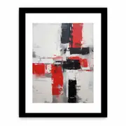 Red White And Black Wall Art Art Framed print
