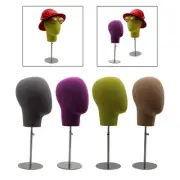 Mannequin head with stable round base, adjustable mannequin head, professional,