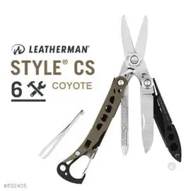 【詮國】Leatherman - Style CS 狼棕黑版 / 6用多功能迷你工具 - 832405