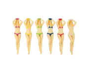 6PCS Funny Golf Tees Plastic Lady Bikini Girl Golf Tees for Golf Training Accessories Red White Green Yellow Pink Blue