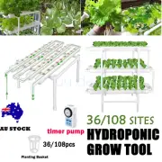 36/108 Sites Plant Hydroponic Grow Tool Kits Vegetable Garden System With Timer