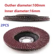 2PCS 100mm 4 inch Flap Sanding Disc Wheel for Angle Grinder Grinding Metal Wood