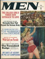 MAG: Men Magazine August 1965-MANJA PETERSEN-CHEESECAKE-ART ARFONS VG