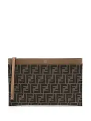 [FENDI] monogram-pattern clutch bag
