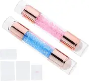 FOMIYES Professional Manicure Art Stamper Double-head Nail Stamper Set Diy Nail Art Tool Easy to Operate Save Effort