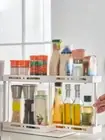 H Double K2031 Cream Color) Kitchen Multifunctional Spice Rack Rotating Shelf