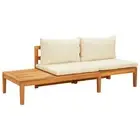 Sun Lounger with Cushions Outdoor Day Bed Lounge Sofa Solid Wood Acacia vidaXL