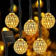 Solar Moroccan String Lights Globe Fairy Lights Outdoor Waterproof 8 Lighting Modes 5m 7m 10m String Lights 20/30/50 LEDs EL Warm White RGB White Creative Stri