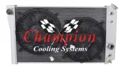 RC Champion 3 Row Radiator, 10" Fans for 1984 - 1990 Chevrolet S10 V8 Conversion (for: Chevrolet)
