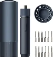 Rechargeable Electric Screwdriver, 3.6V Cordless, 3 Torque Settings, 12 Bits