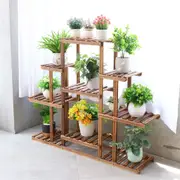 Flower Bonsai Display Shelf Wood Plant Stand Garden Patio Office Storage Rack