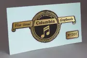 PRE CUT WATER SLIDE DECAL COLUMBIA 202 PHONOGRAPH GRAMOPHONE