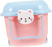 MOTHNUR Cartoon Storage Box Capacity Organizer Bins for Clothes and Crafts Space Saving Storage with Handles Cat Design